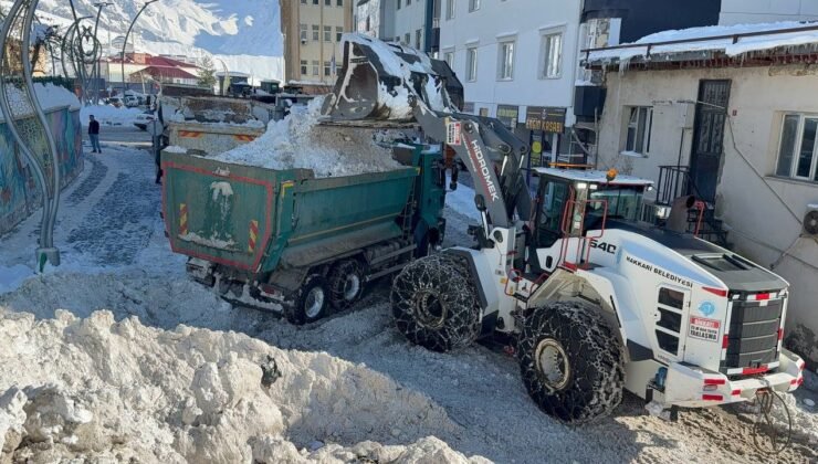 Hakkari’de 20 bin ton kar şehir dışına taşındı