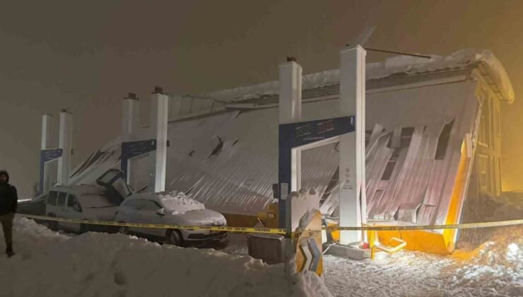 Hakkari’de akaryakıt istasyonunun çatısı çöktü: 8 kişi yaralandı