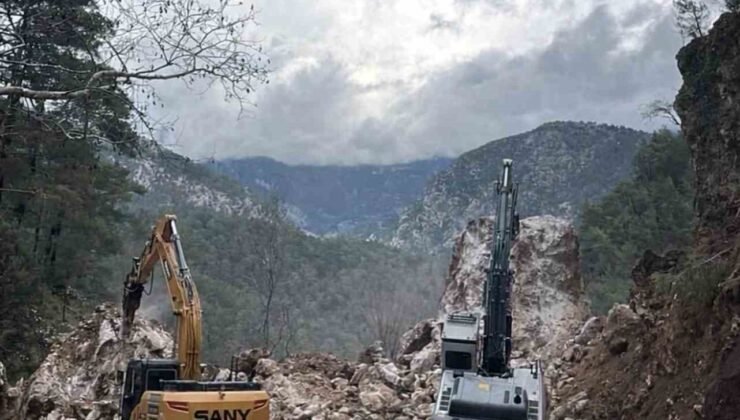 Heyelan su isale hatlarına zarar verdi