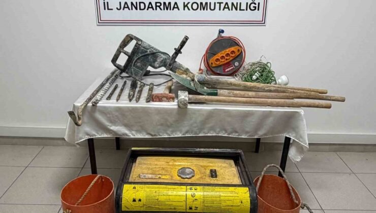 Jandarmadan Tokat’ta kaçak kazı baskını