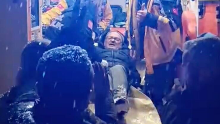 Kar sebebiyle köyde mahsur kalan hasta için seferber oldular