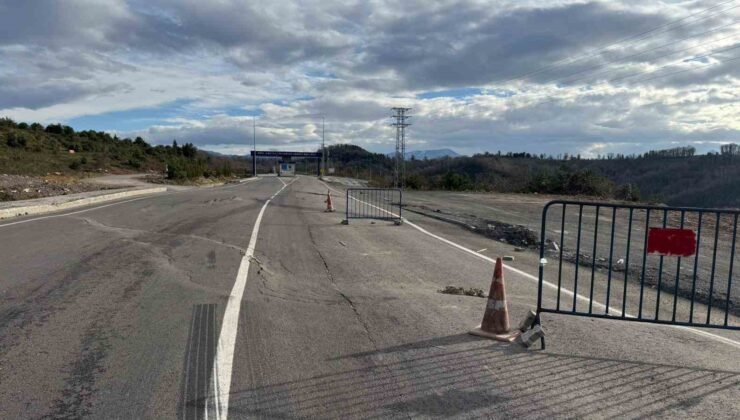 Karadeniz Ereğli OSB yolunda göçük