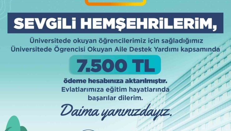 Kayseri’de 22 milyon TL’lik destek ödemeleri öğrencilerin hesaplarına aktarıldı