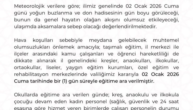 Kayseri’de eğitime kar engeli