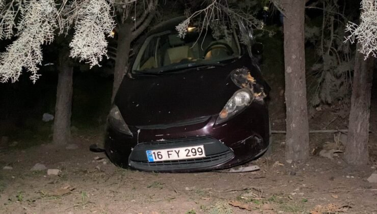 Kazadan sonra panik yaptı, alışveriş merkezinin bahçesine uçtu
