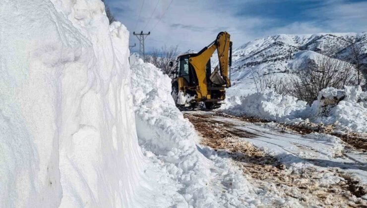 Kırsal mahallelerde karla mücadele devam ediyor