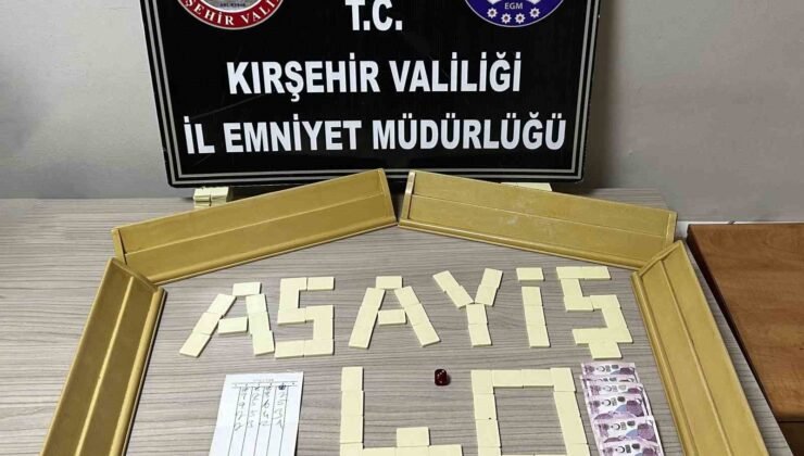 Kırşehir’de kahvehaneye kumar baskını