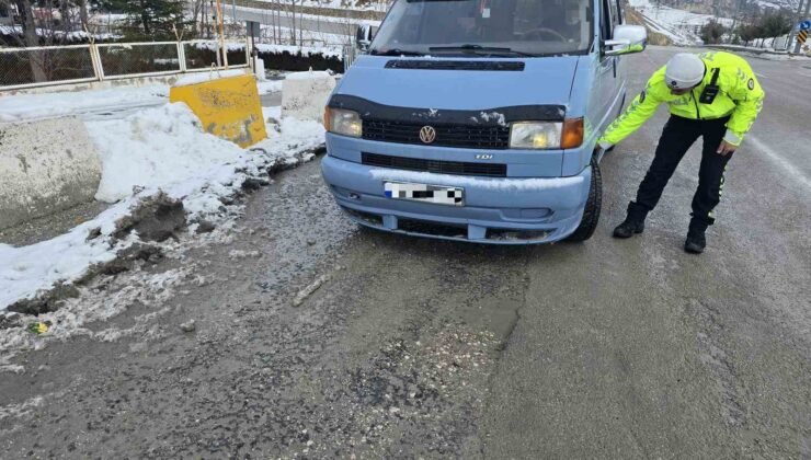 Malatya’da kış lastiği denetimleri artırıldı