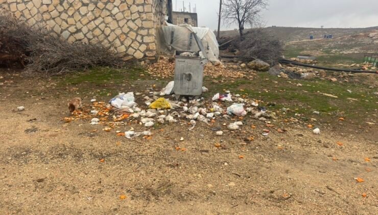 Mazıdağı’nda vatandaşlardan toplanmayan çöplere tepki