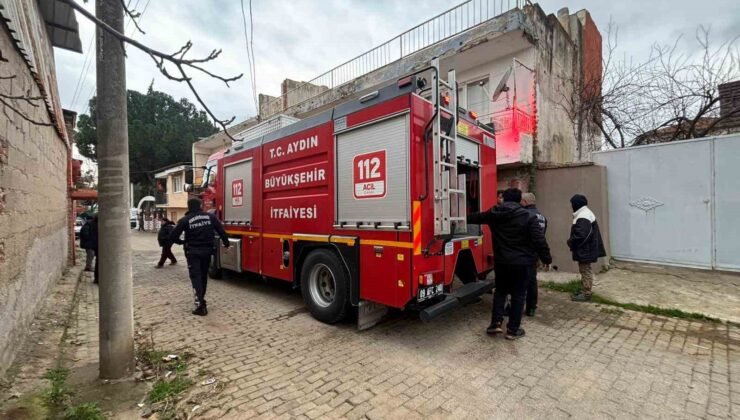 Metruk binada çıkan yangın, ekipleri harekete geçirdi