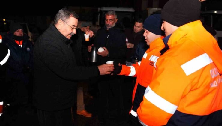 Odabaşı’dan karla mücadele ekiplerine ziyaret