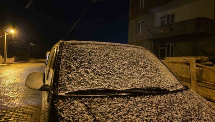 Pınarhisar’da kar yağışı başladı