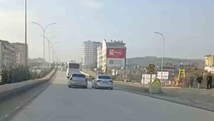 Sağdan sollama yaparak yürekleri ağza getiren sürücüye ceza