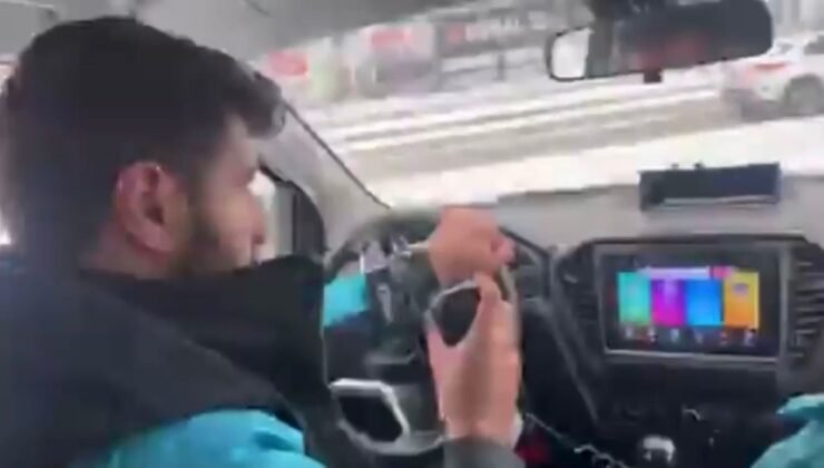 Sağlık ekipleri zorlu kar yolculuğunun ardından hastaya ulaştı