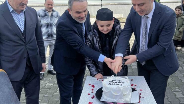 Samsun’da genç hafız dualarla ’ıslatıldı’