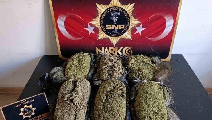 Siirt’te 3 kilo esrar ele geçirildi