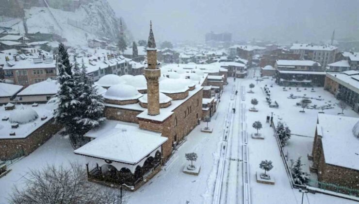 Tokat’ta masalsı kış manzarası