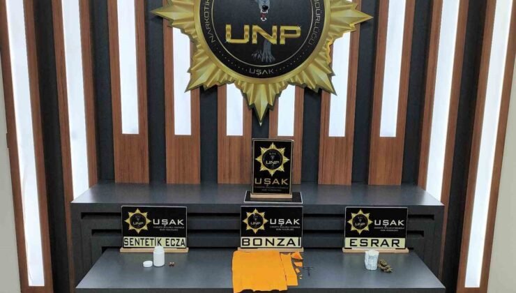 Uşak’ta çok sayıda uyuşturucu madde ele geçirildi