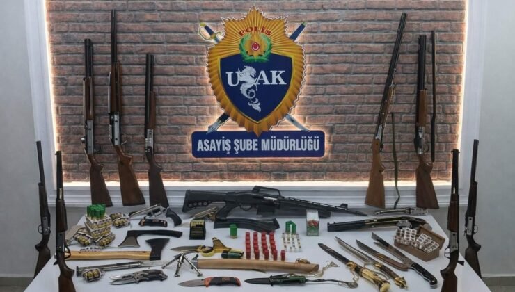 Uşak’ta galericiler sitesinde asayiş denetimi