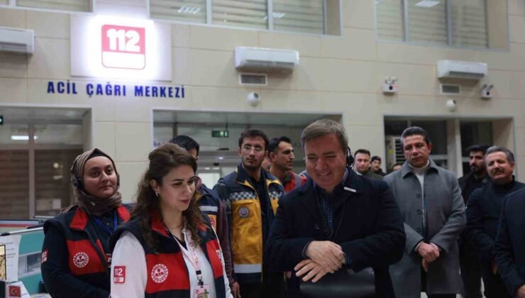 Vali Aydoğdu’dan 112 Acil Çağrı Merkezi’ne yılbaşı ziyareti