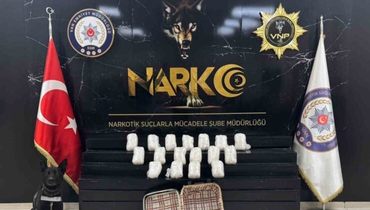 Van’da 22 kilo 540 gram metamfetamin ele geçirildi