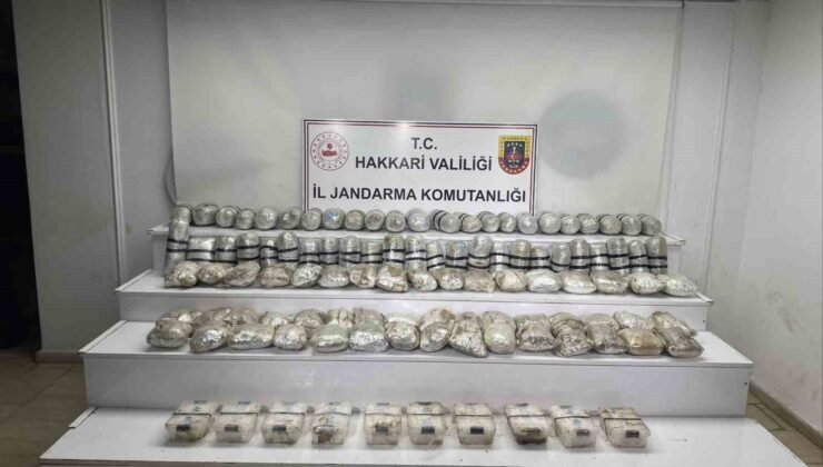 Yüksekova 60 kilo uyuşturucu madde ele geçirildi