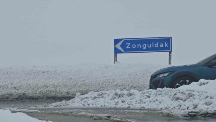 Zonguldak’ta kar etkili oldu