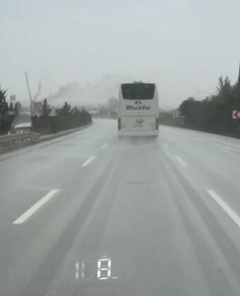 10 kişinin hayatını kaybettiği kazaya karışan firmanın bir başka otobüsü aynı güzergahta hız yaparken görüntülendi