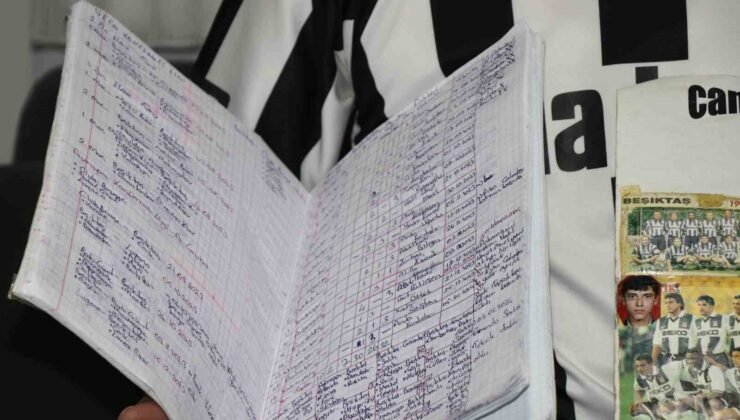 25 yıldır Beşiktaş’ın her maçını tek tek not ediyor