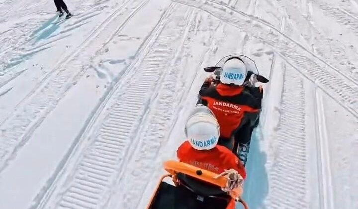 Abalı Kayak Merkezi’nde JAK timlerinden güvenlik devriyesi