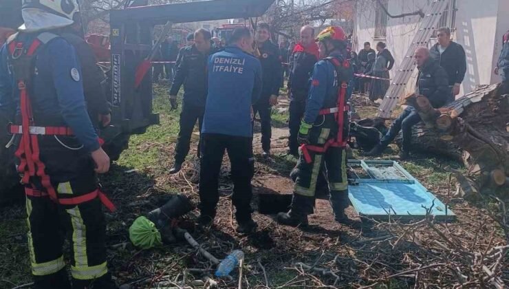 Ağaç dalı toplayan kadın 20 metrelik su kuyusuna düştü