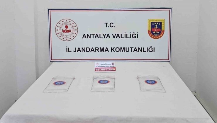 Antalya’da 1 kilo 810 gram uyuşturucu madde ele geçirildi