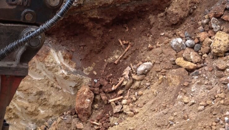 Antalya’da belediye kazısında kemik parçaları bulundu