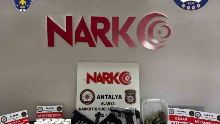 Antalya’da eş zamanlı uyuşturucu operasyonu