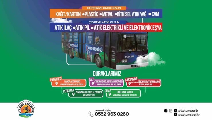 Atakum Belediyesi “Katık Otobüsü” sıfır atıkla doğayı korumaya devam ediyor