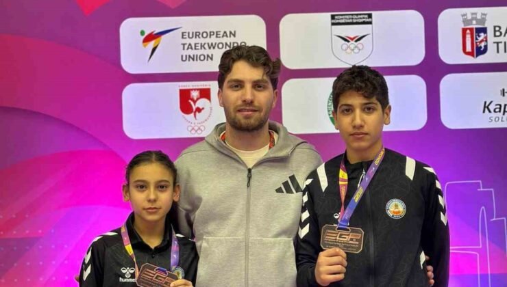 Avrupa Taekwondo müsabakasında Kuyucaklı sporculardan çifte bronz