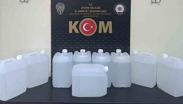 Aydın’da 45 litre etil alkol ele geçirildi