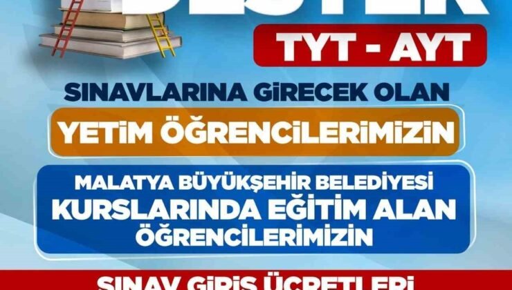 AYT ve TYT sınav ücretleri Büyükşehir Belediyesi’nden