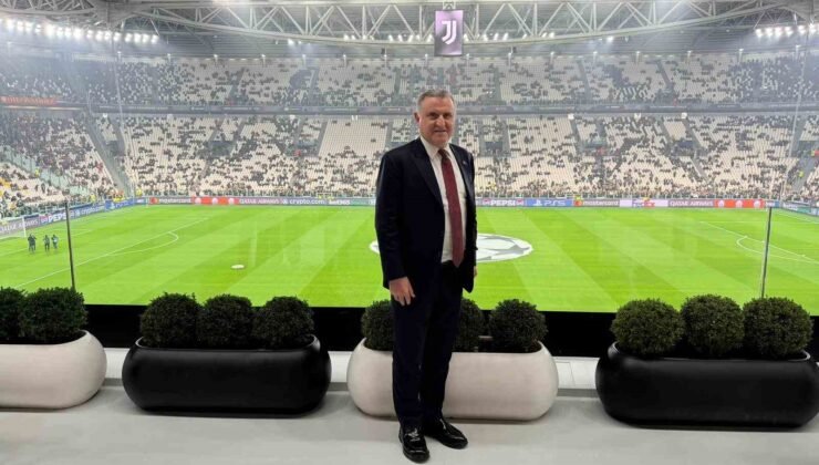 Bakan Osman Aşkın Bak, Juventus – Galatasaray maçını takip etti