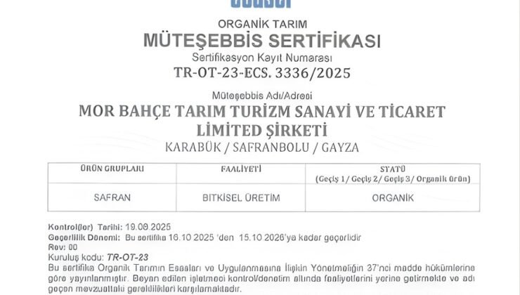 BAKKA destekleriyle safran üretiminde organik üretime geçildi