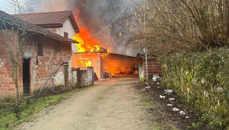 Bartın’da yanan ev kullanılamaz hale geldi