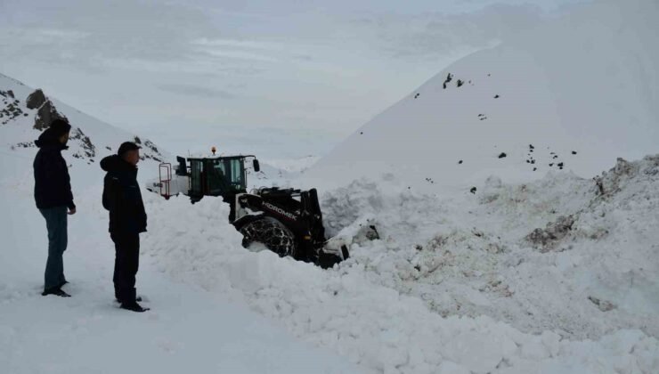 Beytüşşebap’ta kar kalınlığı yer yer 3 metreyi buldu