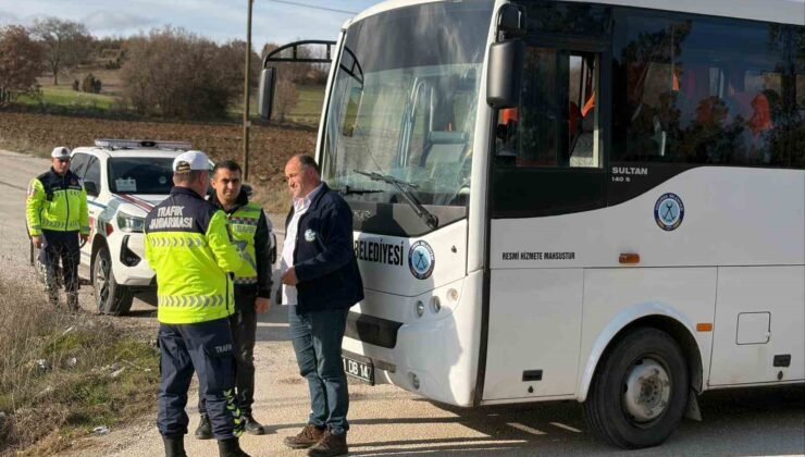 Bilecik’te sivil otobüs denetiminde 1 sürücüye işlem