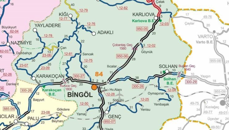 Bingöl-Erzurum karayolu tır trafiğine kapatıldı