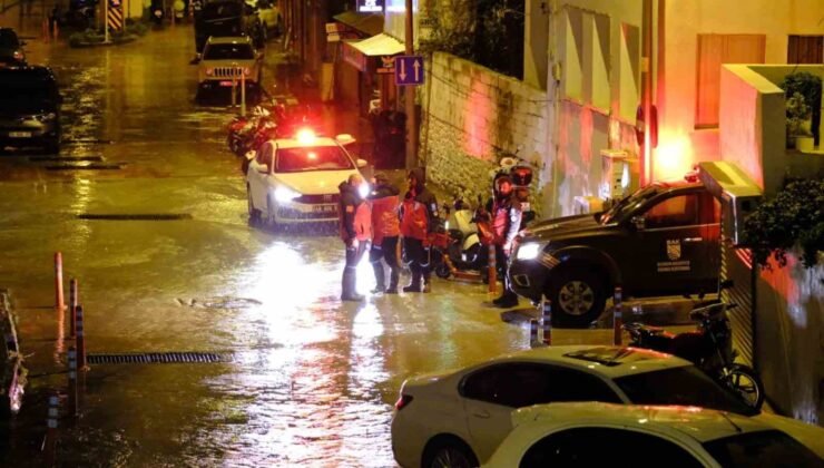 Bodrum Belediyesi yağış nöbetindeydi