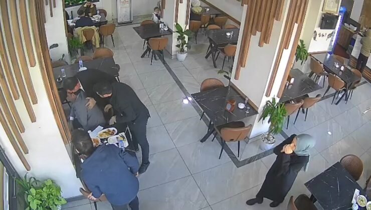 Boğazına lokma kaçan müşteri, heimlich manevrasıyla kurtarıldı