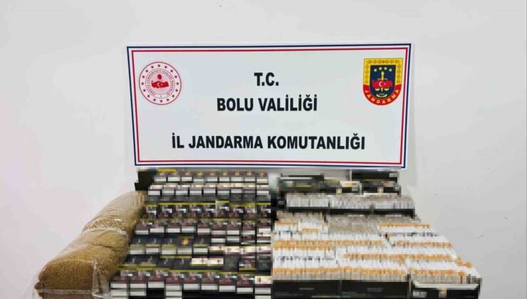Bolu’da binlerce kaçak makaron ve tütün ele geçirildi