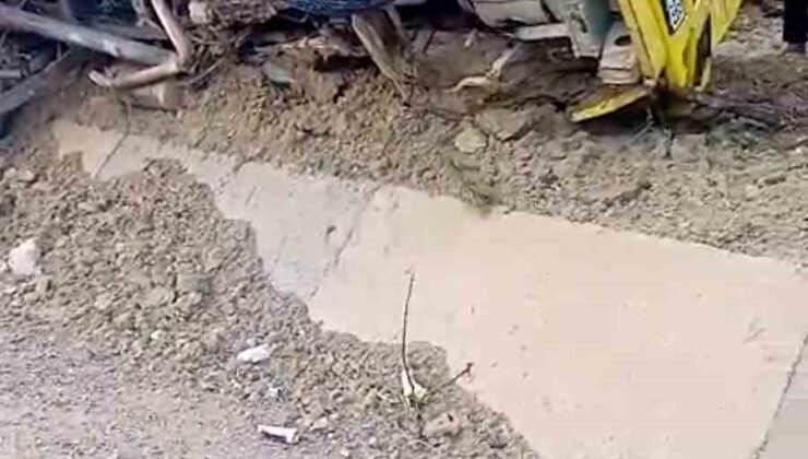 Bolu’da lastiği patlayan hafriyat kamyonu devrildi: 1 yaralı
