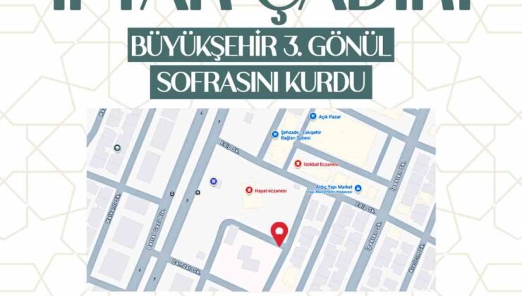 Büyükşehir, 3’üncü gönül sofrasını Eskişehir Bağlarına kurdu