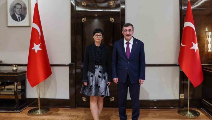 Cumhurbaşkanı Yardımcısı Yılmaz, Avrupa Komisyonu Genişlemeden Sorumlu Komiseri Kos ile görüştü